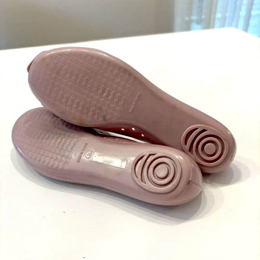 Kate Spade‎ Pink Rose Jelly Camilla Flower Ballerina / Ballet Flats Shoes Size 6
